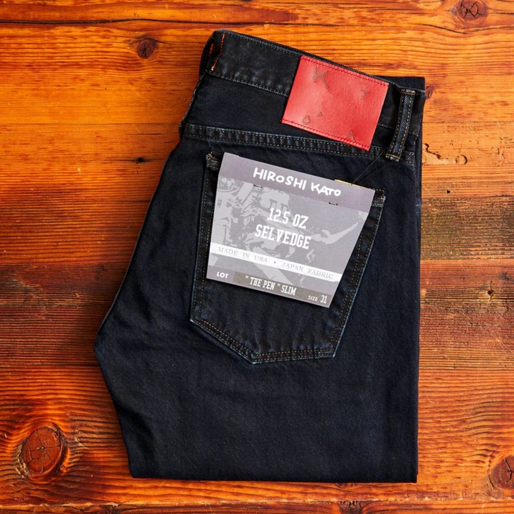 KT Men's Dark Denim Slim Straight Jeans - Picture 2 of 4